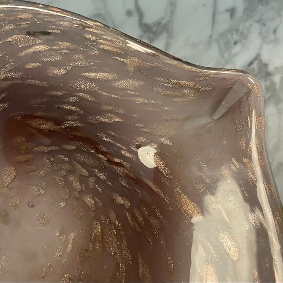 Mauve Art Glass Aventurine Bowl - Picture 4 of 5